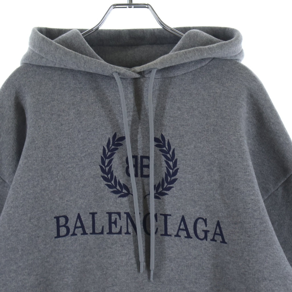 BALENCIAGA(バレンシアガ) ロゴプリントパーカー フーディー グレー #M 541690 レディース