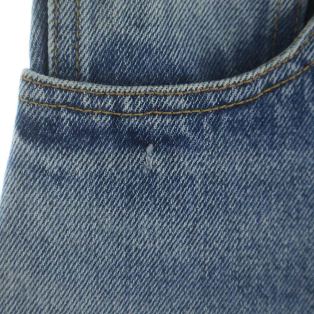 SAINT LAURENT PARIS(サンローランパリ) ひざ丈デニムスカード インディゴブルー #24 レディース