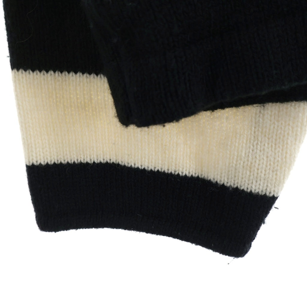 MM6 Maison Margiela(エムエムシックスメゾンマルジェラ) ストライプ長袖ニット ホワイト×ブラック #OS レディース