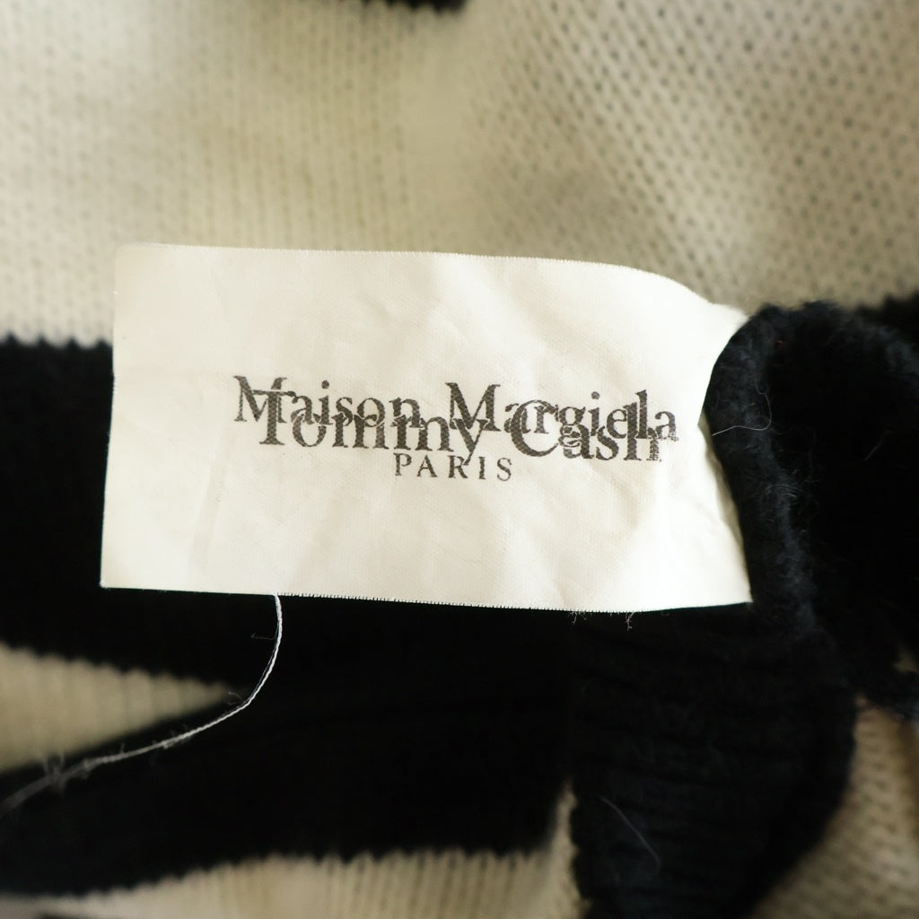 MM6 Maison Margiela(エムエムシックスメゾンマルジェラ) ストライプ長袖ニット ホワイト×ブラック #OS レディース