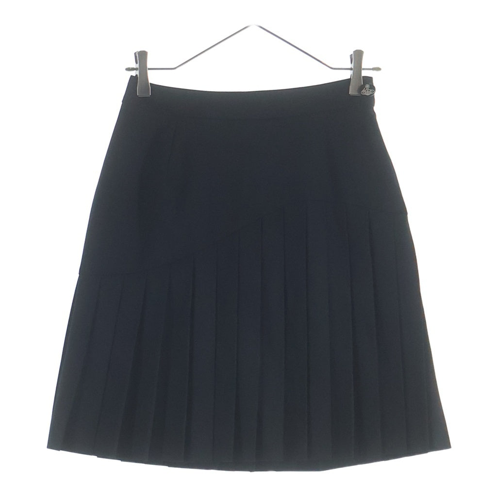 Vivienne Westwood Red Label(ヴィヴィアンウエストウッドレッドレーベル) ひざ丈プリーツスカート ブラック #M レディース