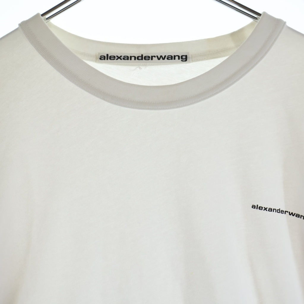 ALEXANDER WANG(アレキサンダーワン) フロントロゴプリント ロングスリーブ長袖Tシャツ ホワイト #S レディース