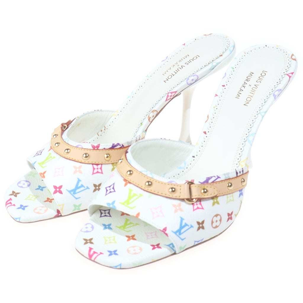 LOUIS VUITTON(ルイヴィトン) LV×TM 6AM モノグラム ピンヒール ミュール ホワイト/マルチカラー レディース