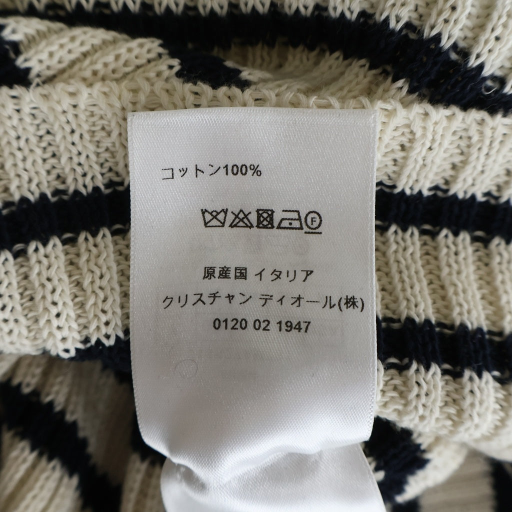 Christian Dior(クリスチャンディオール) セーラーカラーボーダーニット アイボリー×ネイビー #40 214S27AM731 レディース