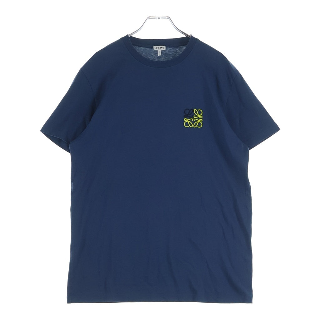 LOEWE(ロエベ) フロントロゴ刺繍 コットン半袖Tシャツ カットソー ネイビー H526Y22J26