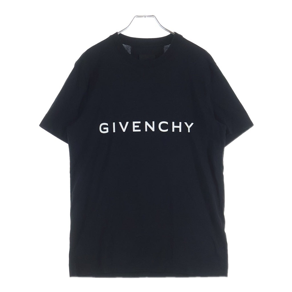 GIVENCHY(ジバンシィ) フロントロゴプリント 半袖Tシャツ カットソー ブラック BM716G3YAC