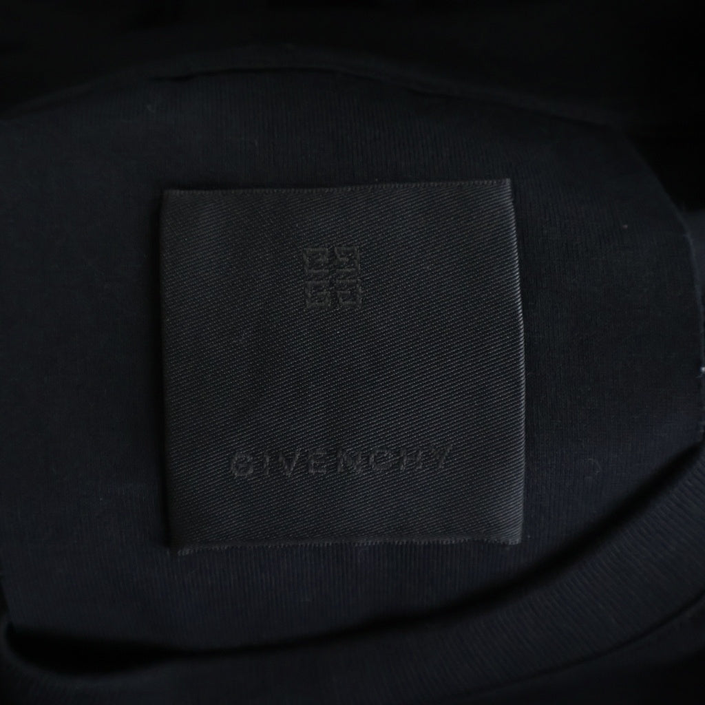 GIVENCHY(ジバンシィ) フロントロゴプリント 半袖Tシャツ カットソー ブラック BM716G3YAC