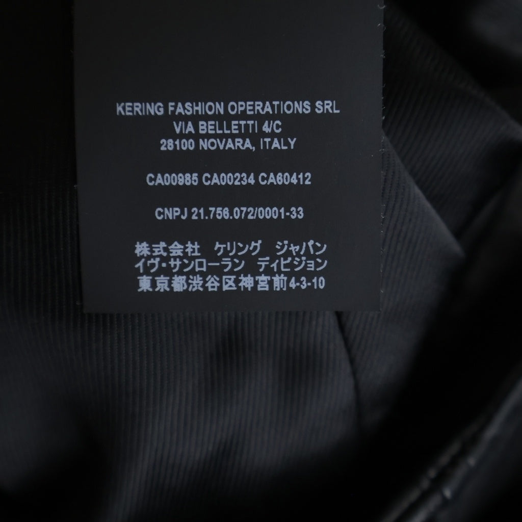 SAINT LAURENT PARIS(サンローランパリ) クラシックモーターサイクルライダースレザージャケット ラムレザー ダブル イタリア製 ブラック 484284