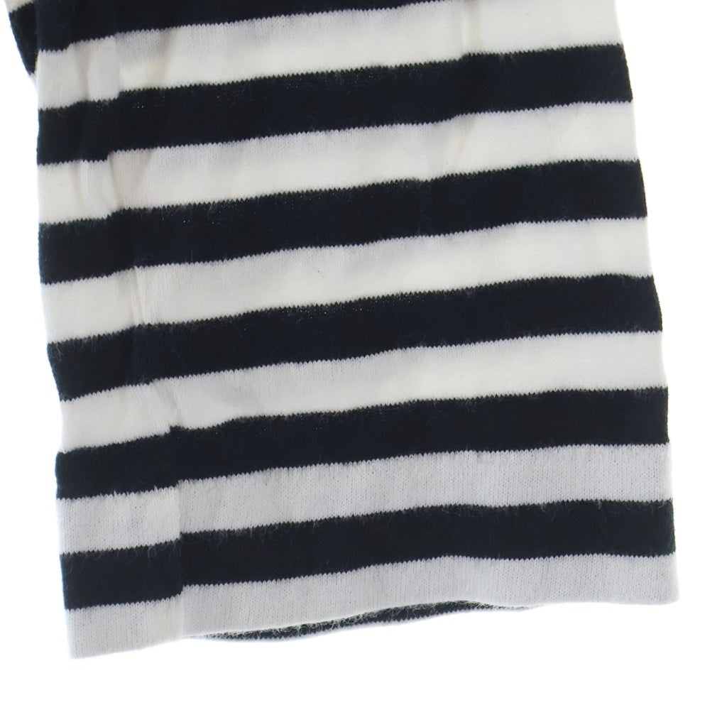 PLAY COMME des GARCONS(プレイコムデギャルソン) ボーダー柄 ロングスリーブコットンTシャツ ホワイト×ブラック #M レディース