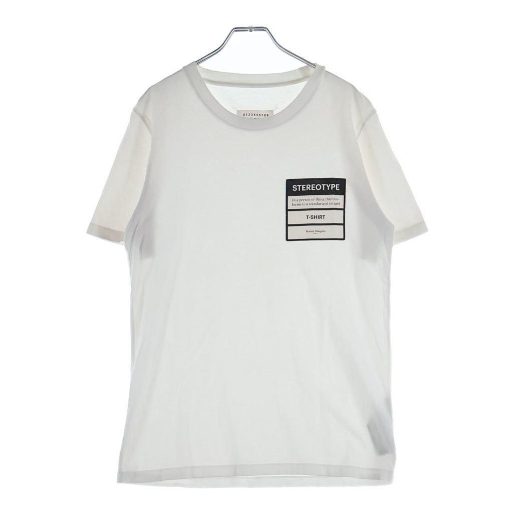 MM6 Maison Margiela(エムエムシックスメゾンマルジェラ) 19SS STEREO TYPE TEE ステレオタイプ 半袖Tシャツ カットソー コットン ホワイト S50GC0538 S22533