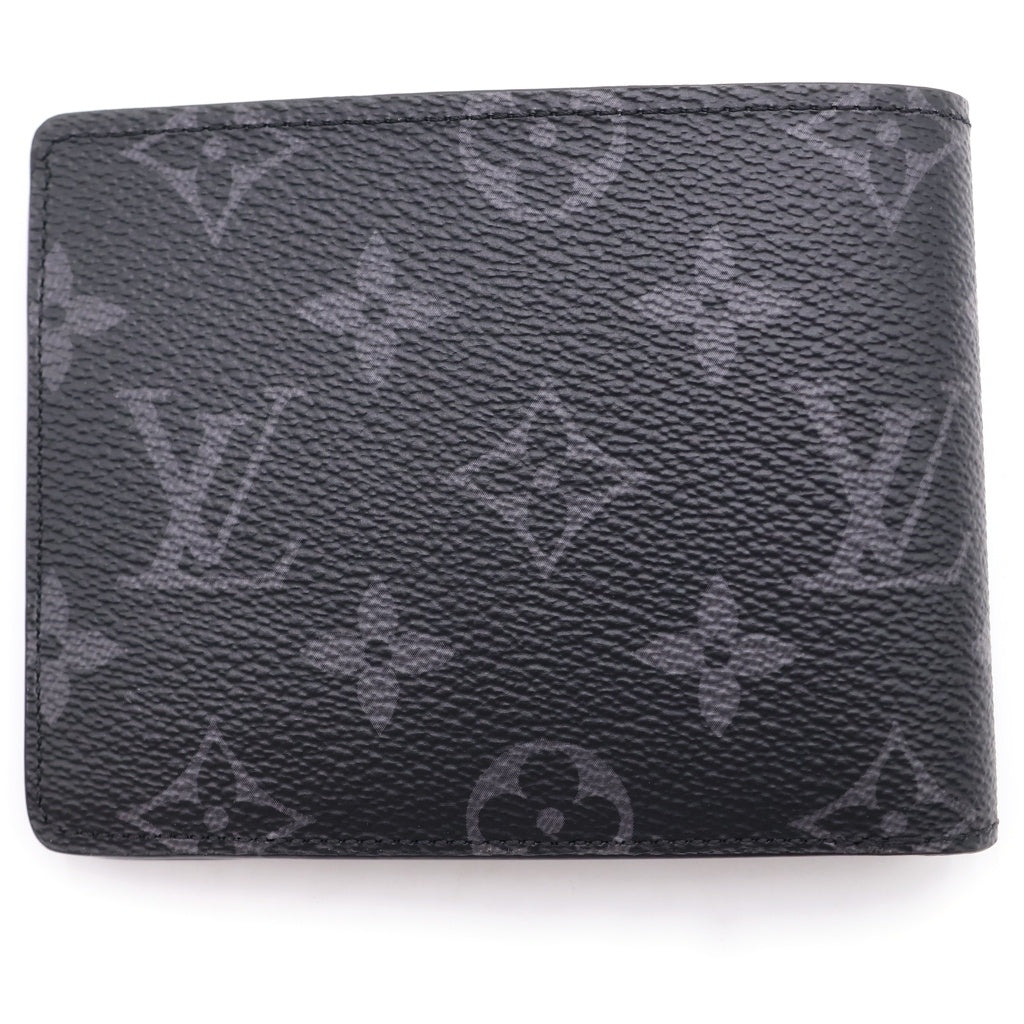 LOUIS VUITTON(ルイヴィトン) モノグラムエクリプス ポルトフォイユミュルティプル コンパクトウォレット 二つ折り財布 ブラック PVC M61695 レディース