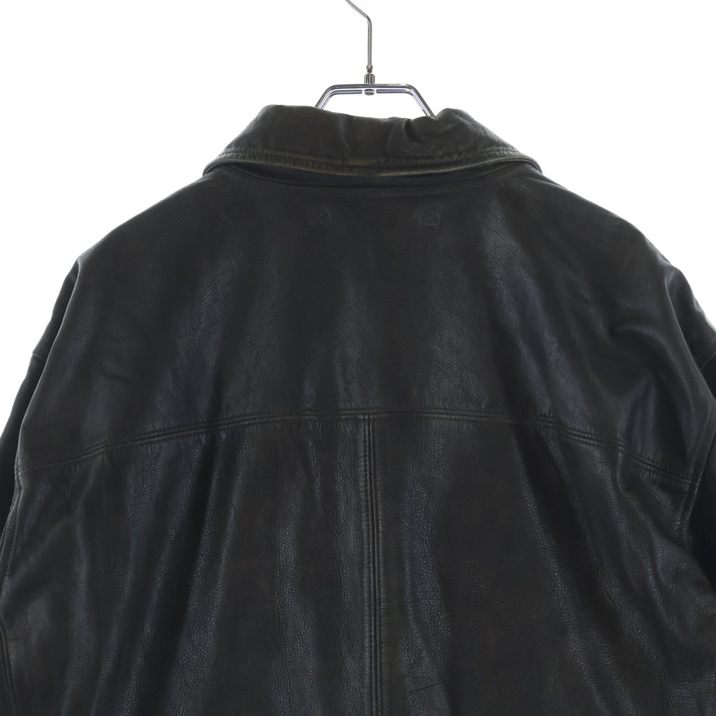 RRL(ダブルアールエル) 25AW Indigo Leather Car Coat インディゴレザーカーコート カウハイドレザージャケット インディゴ染め ブラウン 200013316
