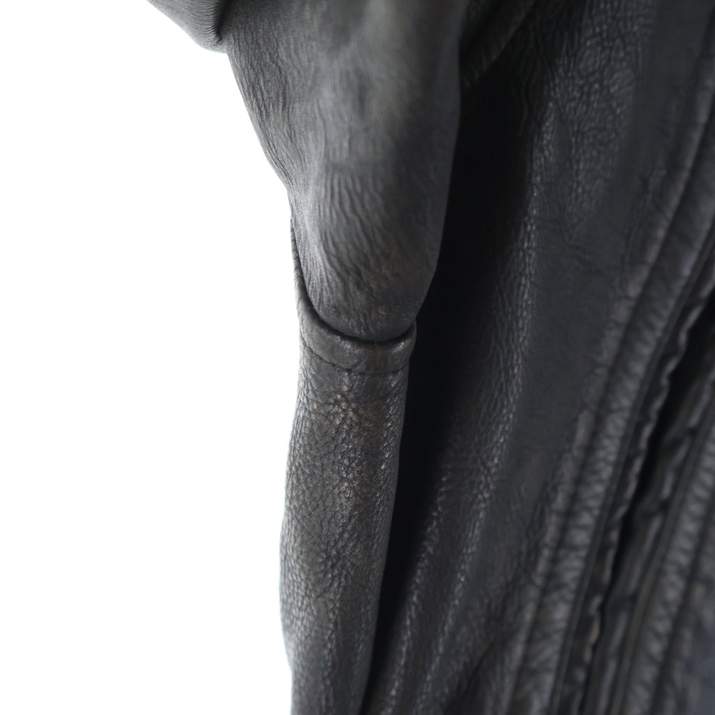 RRL(ダブルアールエル) 25AW Indigo Leather Car Coat インディゴレザーカーコート カウハイドレザージャケット インディゴ染め ブラウン 200013316