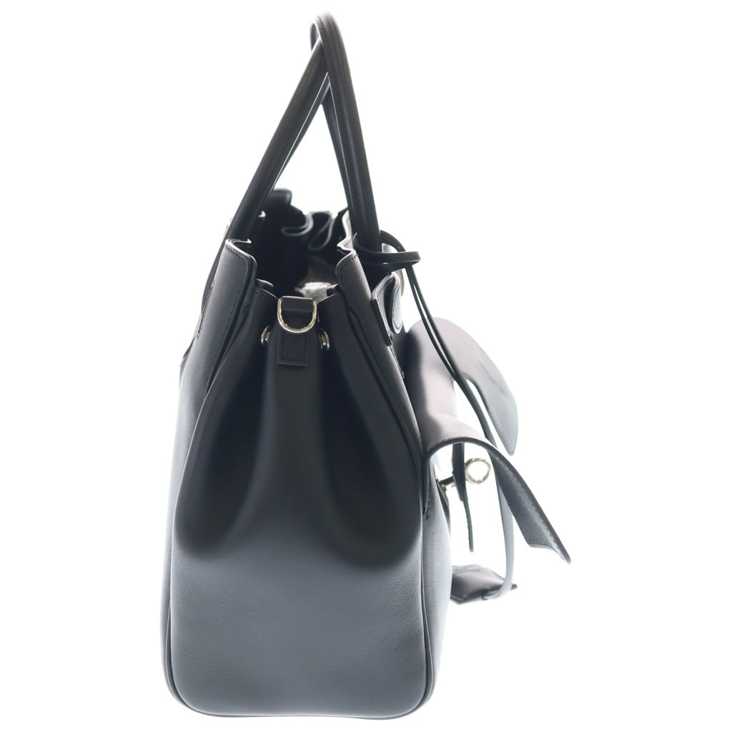BALENCIAGA(バレンシアガ) ベルエアー キャリーオール ハンドバッグ ブラック カーフスキン 805481 シルバー金具 レディース