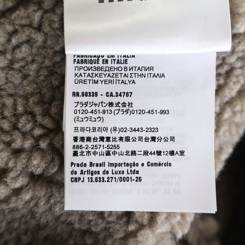 miumiu(ミュウミュウ) 25AW Fleece Zip Up Blouson Jacket フリースジップアップブルゾン ジャケット コットン ブラウン系 ML1369 レディース