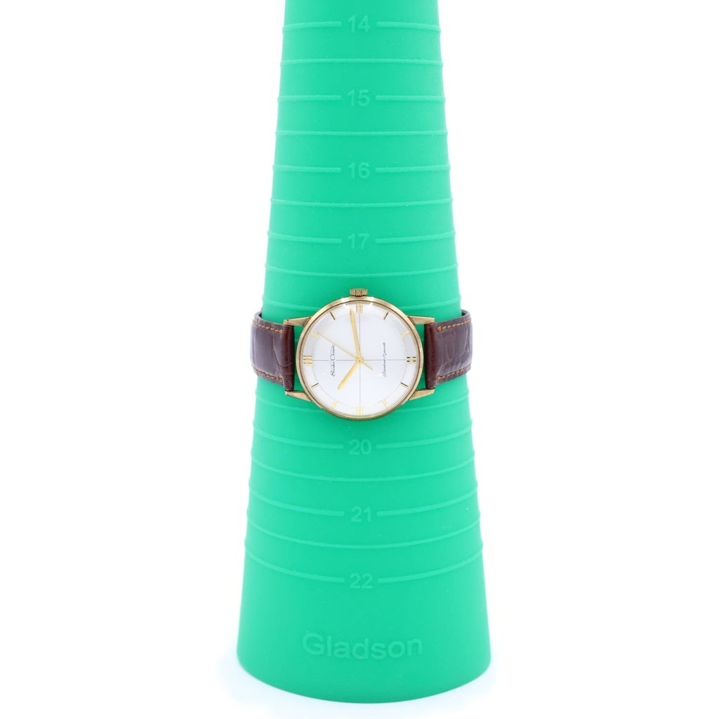 SEIKO(セイコー) セイコークラウン シルバー文字盤 GP×革/手巻き 腕時計 J15003E レディース