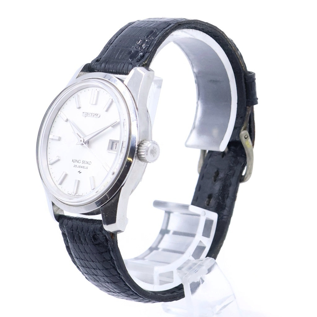 SEIKO(セイコー) キングセイコー シルバー文字盤 SS×レザー/手巻き 腕時計 4402-8000 レディース