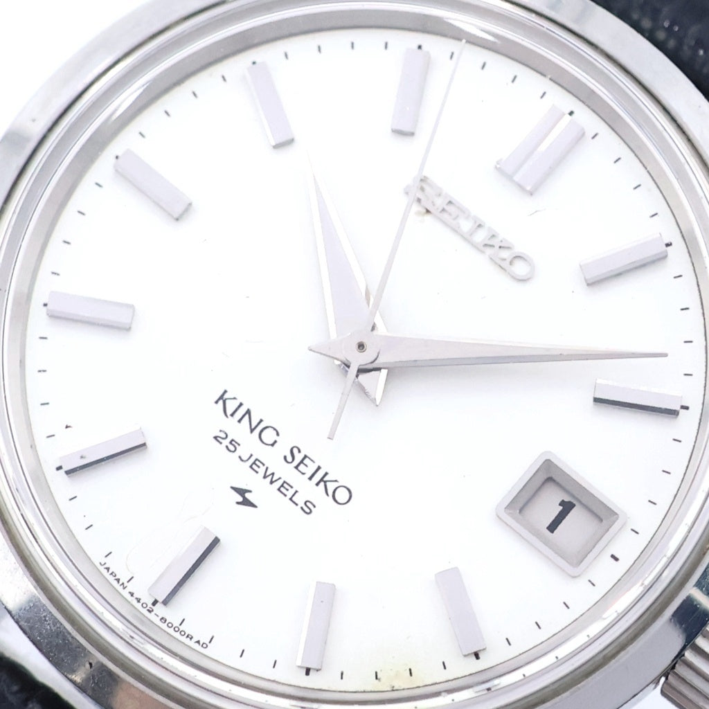 SEIKO(セイコー) キングセイコー シルバー文字盤 SS×レザー/手巻き 腕時計 4402-8000 レディース