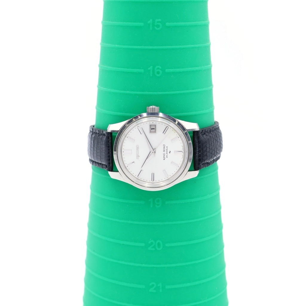 SEIKO(セイコー) キングセイコー シルバー文字盤 SS×レザー/手巻き 腕時計 4402-8000 レディース