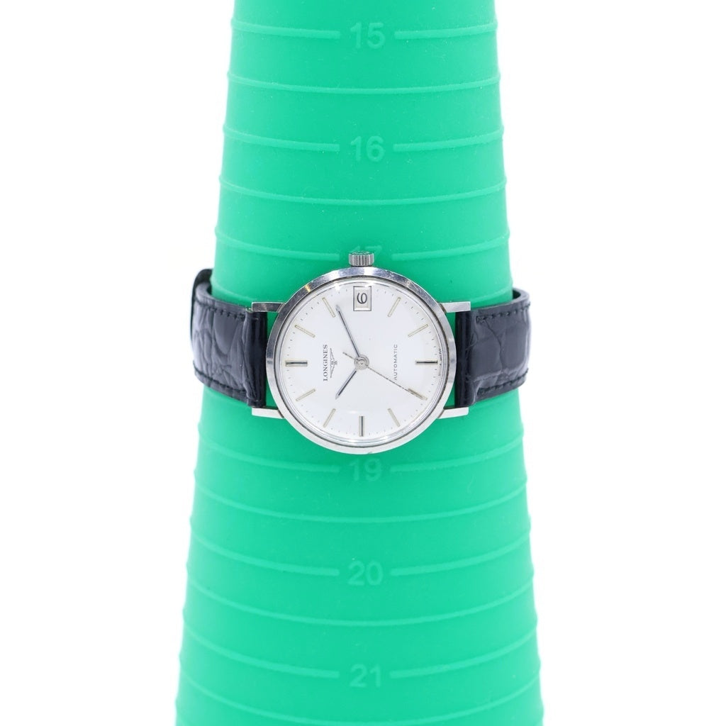 LONGINES(ロンジン) ヴィンテージ オートマチック シルバー文字盤 SS×革/自動巻き ヴィンテージ 腕時計 レディース