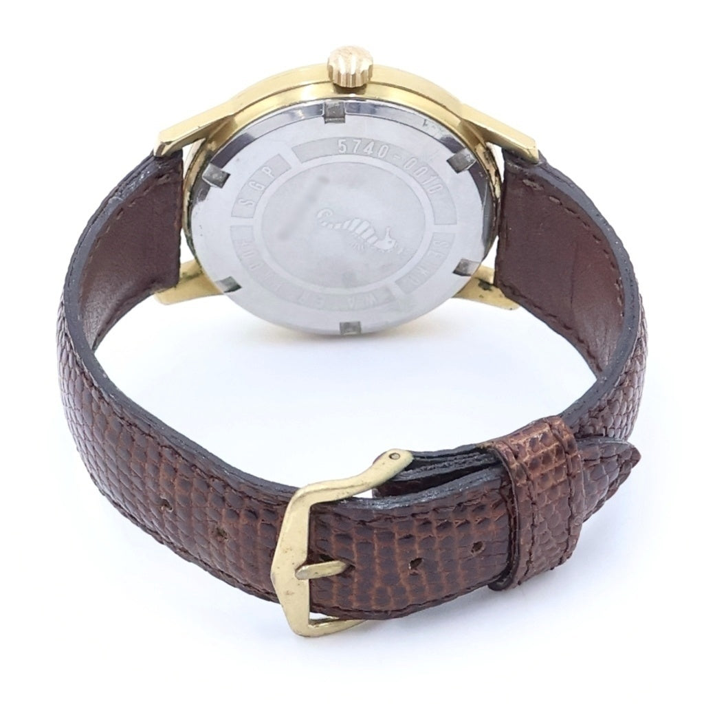 SEIKO(セイコー) Lord Marvel ロードマーベル シルバー文字盤 GP×革/手巻き 腕時計 ヴィンテージ 5740-0010 レディース