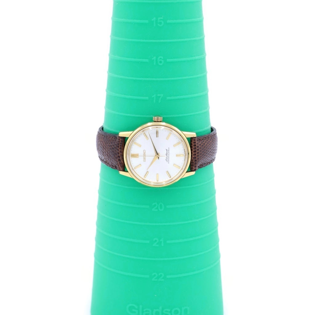 SEIKO(セイコー) Lord Marvel ロードマーベル シルバー文字盤 GP×革/手巻き 腕時計 ヴィンテージ 5740-0010 レディース