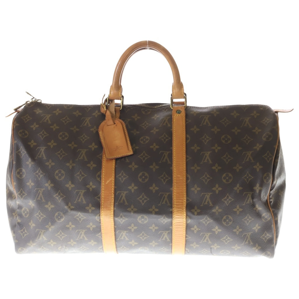 LOUIS VUITTON(ルイヴィトン) モノグラム キーポル50 PVC レザー ボストンバッグ ハンドバッグ ブラウン M41426 レディース