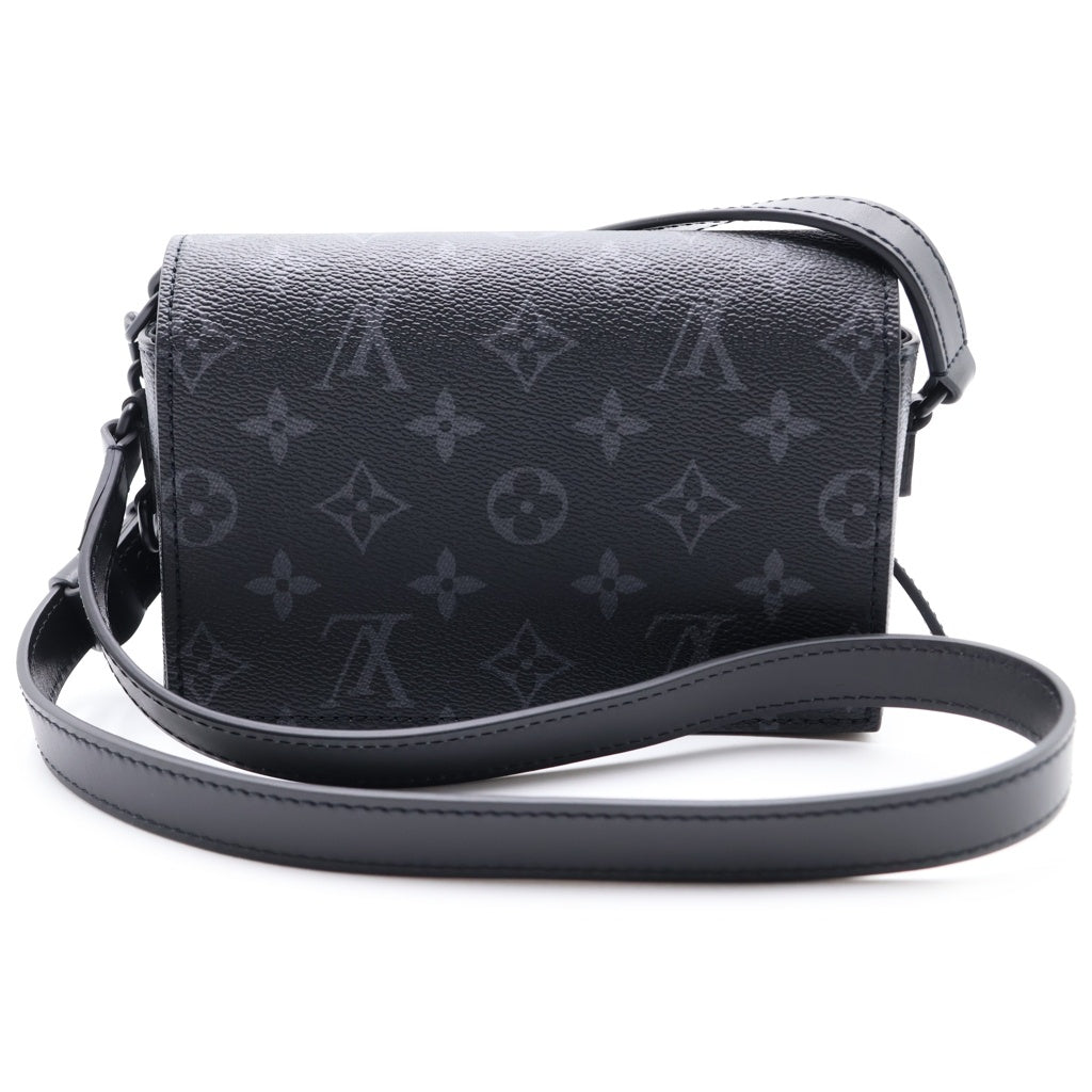 LOUIS VUITTON(ルイヴィトン) モノグラムエクリプス スティーマー ウェアラブル PVC レザー ブラック金具 ショルダーバッグ ミニバッグ ICタイプ ブラック M81783 レディース