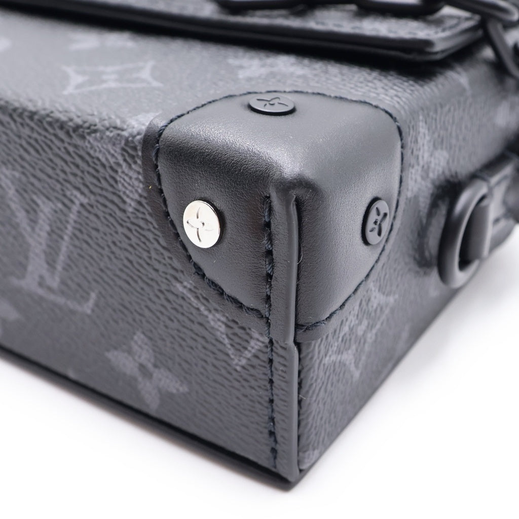LOUIS VUITTON(ルイヴィトン) モノグラムエクリプス スティーマー ウェアラブル PVC レザー ブラック金具 ショルダーバッグ ミニバッグ ICタイプ ブラック M81783 レディース