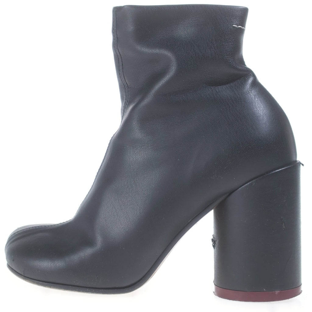 MM6 Maison Margiela(エムエムシックスメゾンマルジェラ) レザーヒールブーツ ブラック #36 レディース