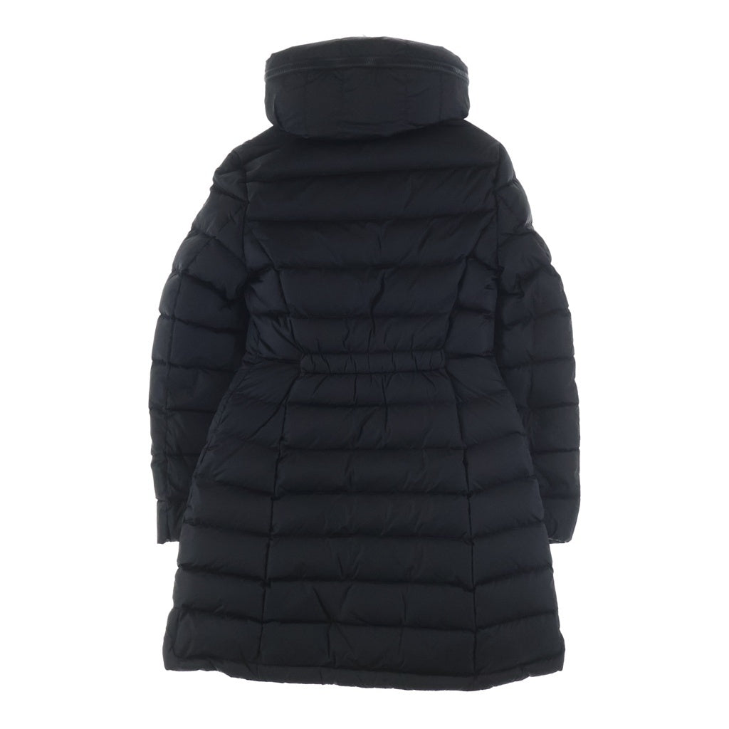 MONCLER(モンクレール) ワッペンロゴ フラメッテ ナイロン ダウンコート ロング ダウンジャケット ブラック #2 D20934993105 レディース