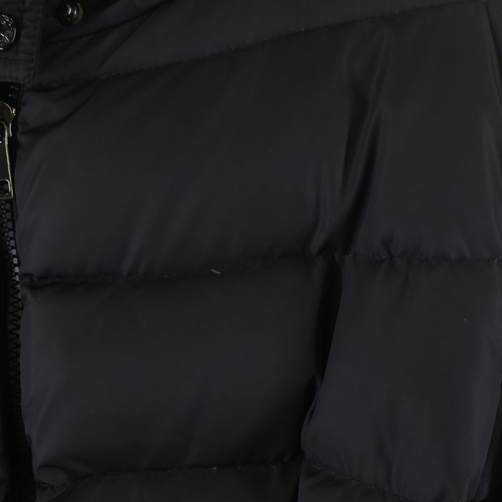 MONCLER(モンクレール) ワッペンロゴ フラメッテ ナイロン ダウンコート ロング ダウンジャケット ブラック #2 D20934993105 レディース