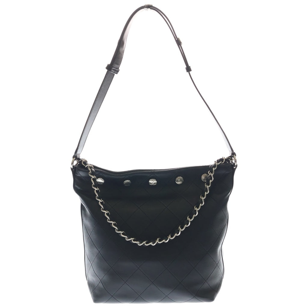 CHANEL(シャネル) ハンドバッグ トートバッグ チェーンバッグ ブラック レザー AS5406 シルバー金具 レディース
