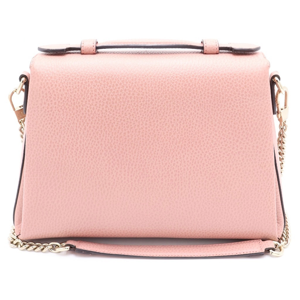 GUCCI(グッチ) インターロッキングG レザー ゴールド金具 2WAY ハンドバッグ ショルダーバッグ ピンク 510302 レディース