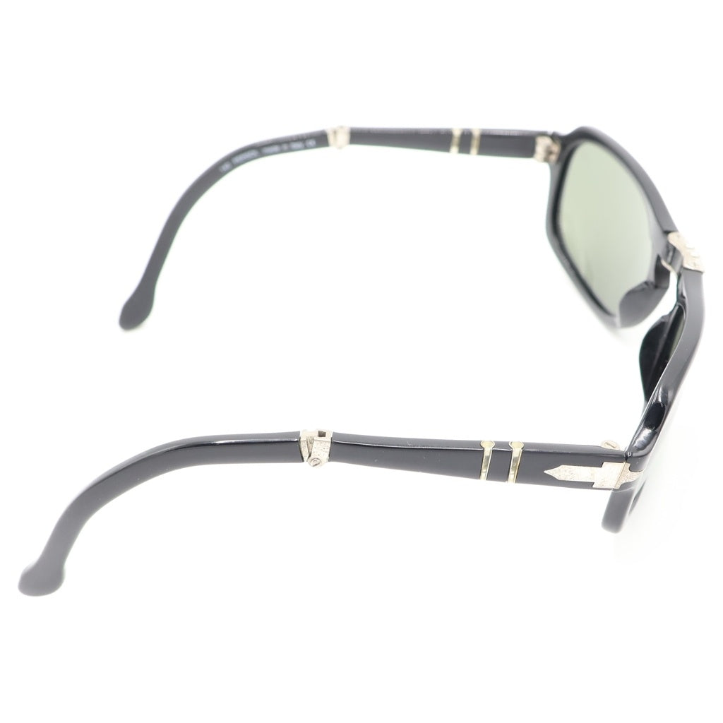 Persol(ペルソール) 折り畳み式 ウェリントンフレーム カラーレンズ サングラス メガネ 眼鏡 アイウェア ブラック 54□21