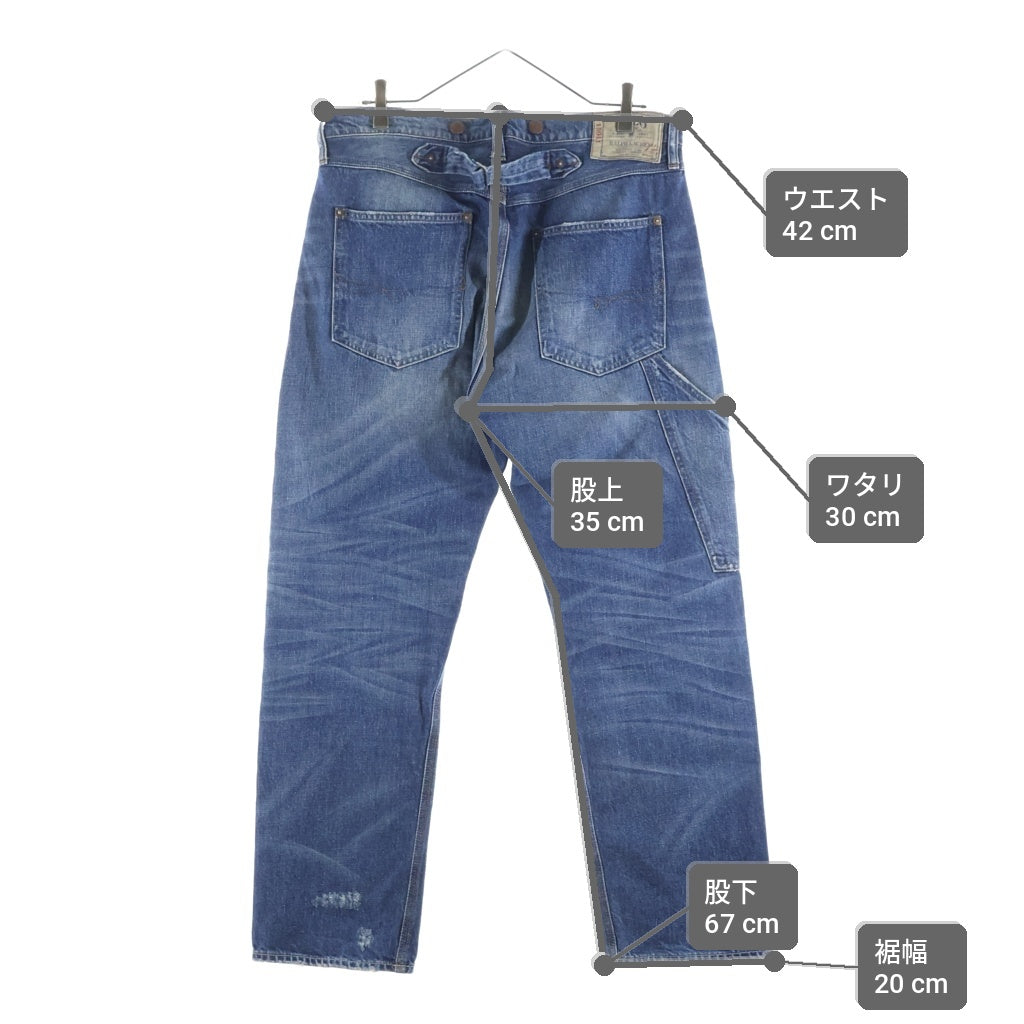 POLO RALPH LAUREN(ポロラルフローレン) デニムパンツ ジーンズ ボタンフライ ブルー MNBLDNMM4P00048