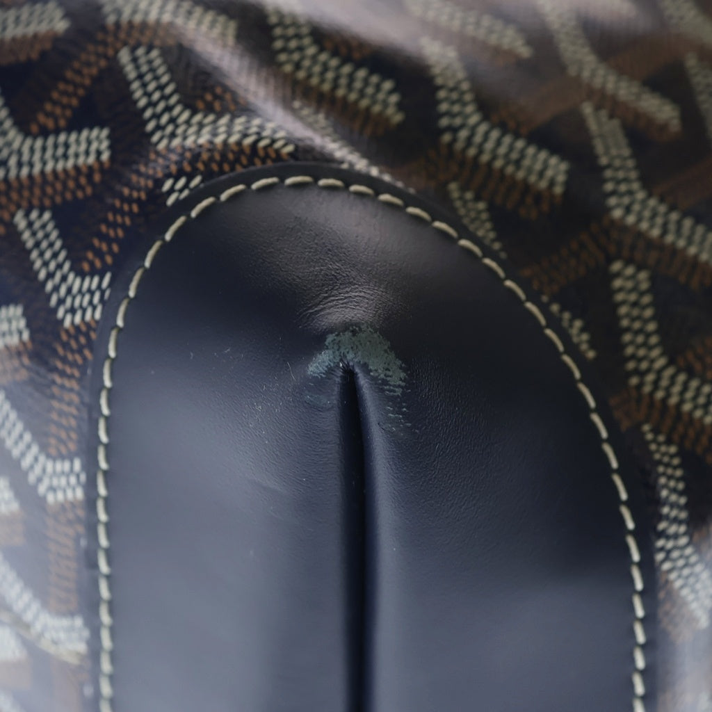 GOYARD(ゴヤール) ベルシャス ビヨード PM ブルドッグペイント ハンドバッグ トートバッグ ネイビー レザー レディース