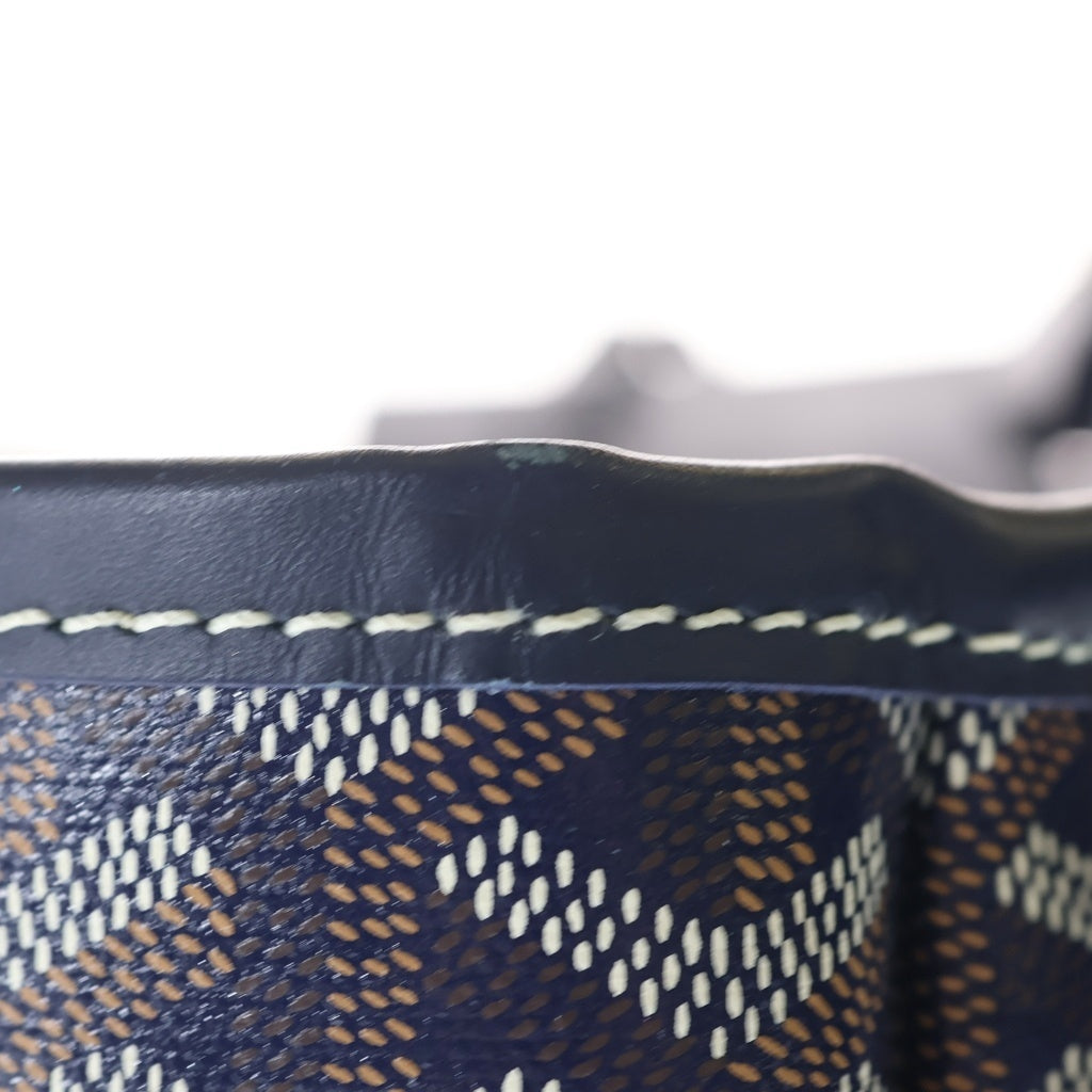GOYARD(ゴヤール) ベルシャス ビヨード PM ブルドッグペイント ハンドバッグ トートバッグ ネイビー レザー レディース
