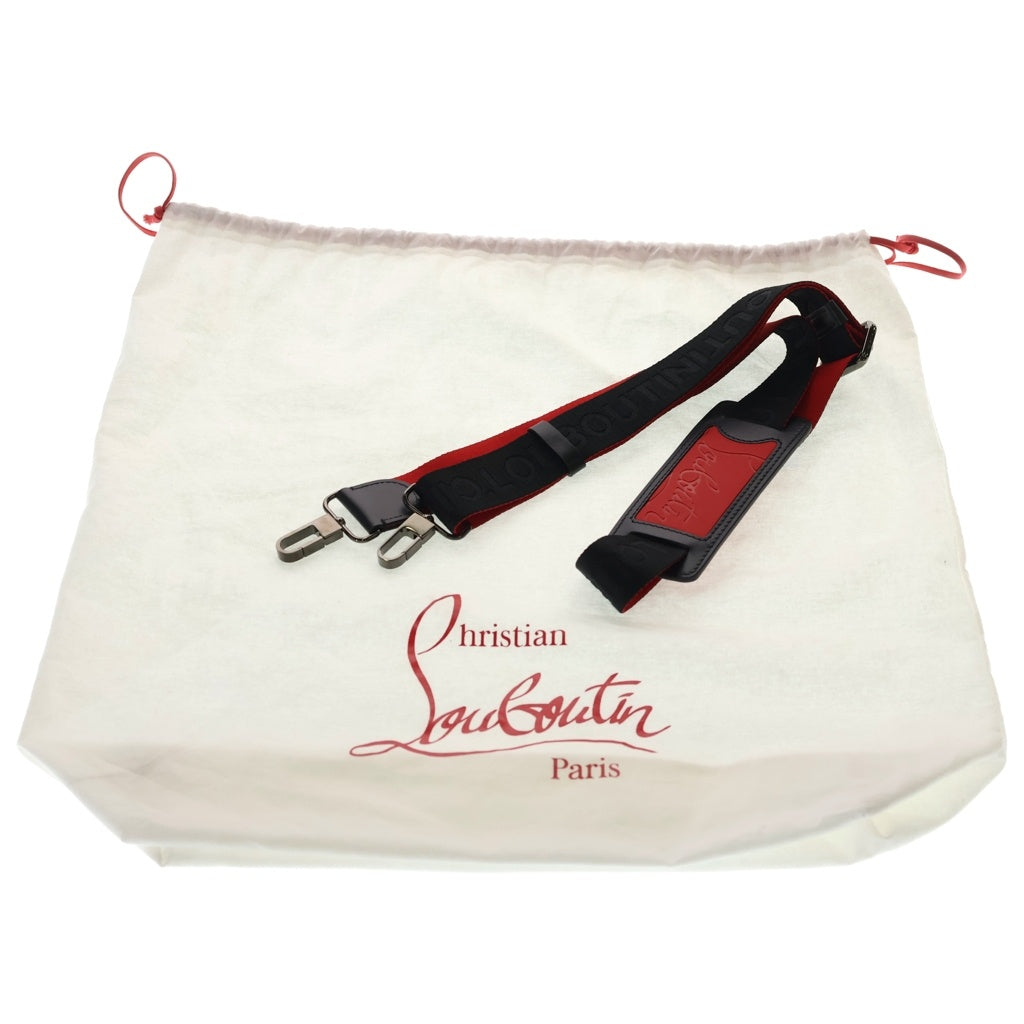 CHRISTIAN LOUBOUTIN(クリスチャンルブタン) カバイカー2.0 2WAYハンドバッグ ショルダーバッグ トートバッグ ブラック×レッド レザー レディース