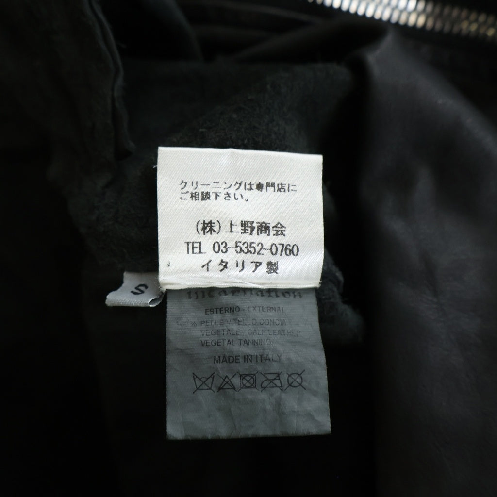 incarnation(インカネーション) カウレザー ジップベスト #S ブラック