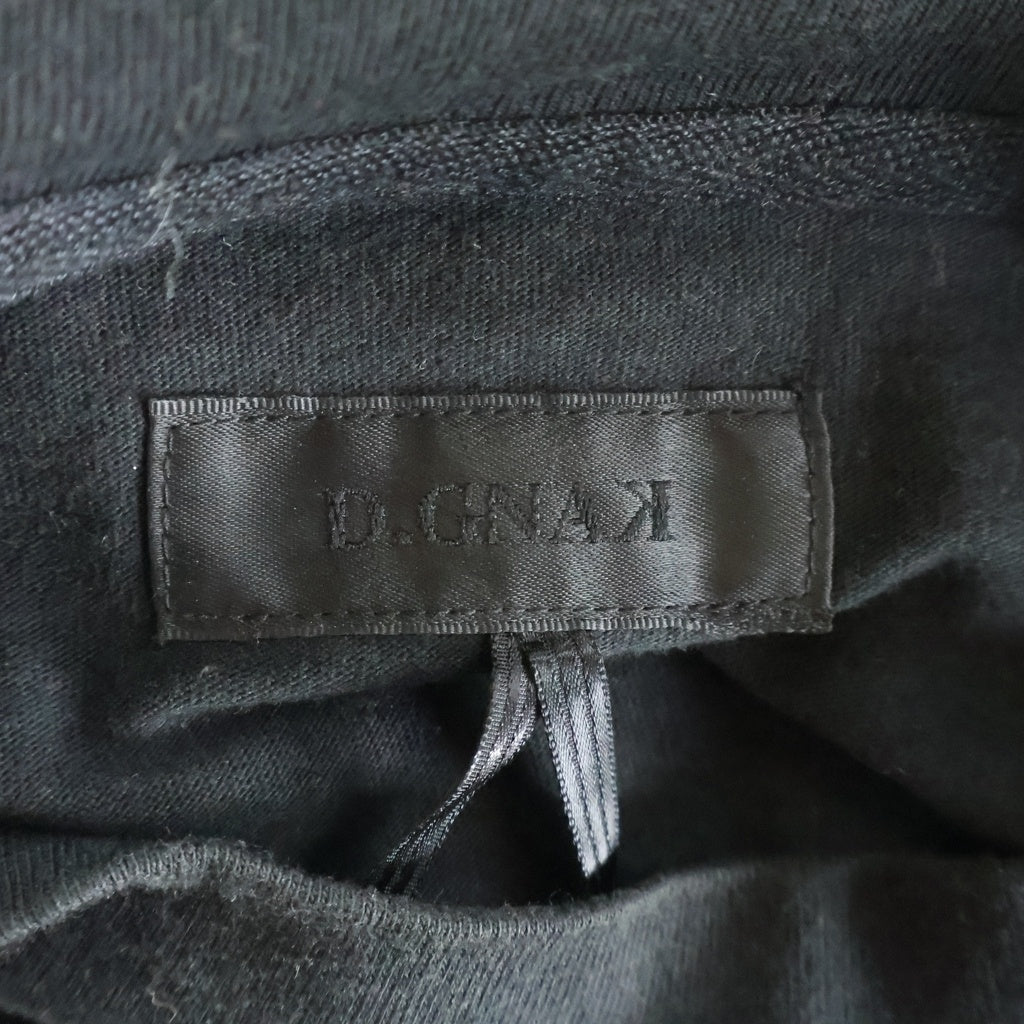 D.GNAK(ディ ナック) コットン 3WAY ギミックテック 変形 カッティング Tシャツ #46 ブラック