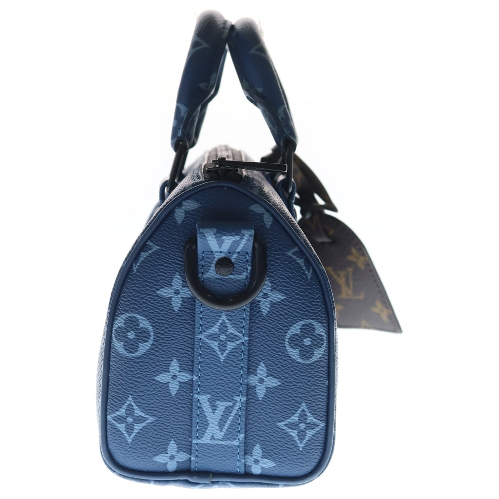 LOUIS VUITTON(ルイヴィトン) キーポル バンドリエール25 モノグラム アトランティックブルー PVC レザー 2WAY ハンド ショルダーバッグ ブルー M46803 レディース