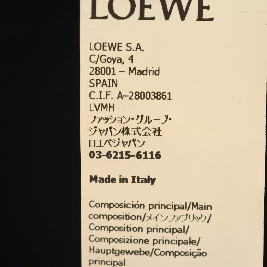 LOEWE(ロエベ) アナグラム ラバーパッチ ベースボールキャップ 帽子 コットンキャンバス ブラック K820AA2X01