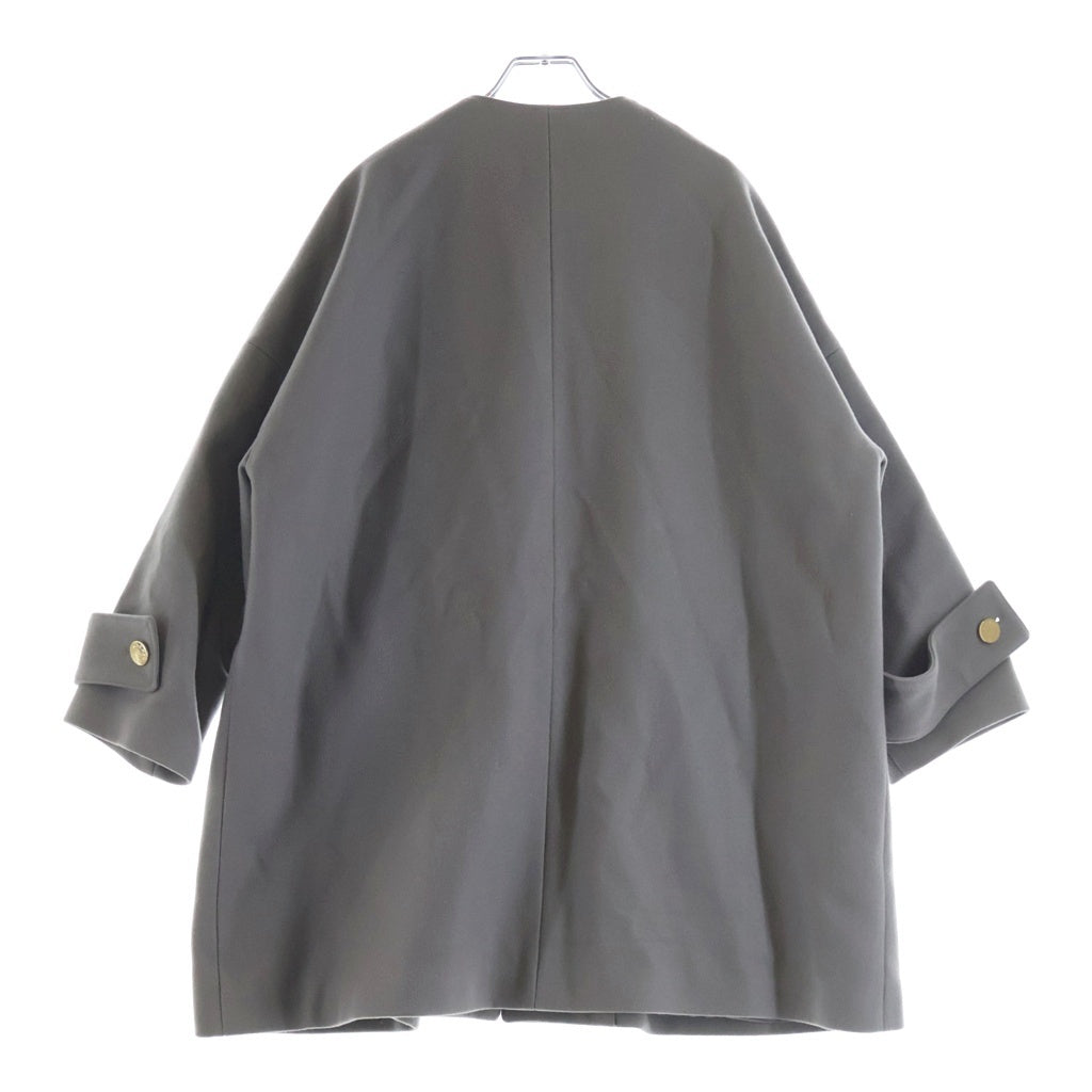 MACKINTOSH(マッキントッシュ) NEW HUMBIE NO COLLAR MB ニューハンビーノーカラーコート ハーフコート ウール 金ボタン グレー L232MO1133FL2K レディース
