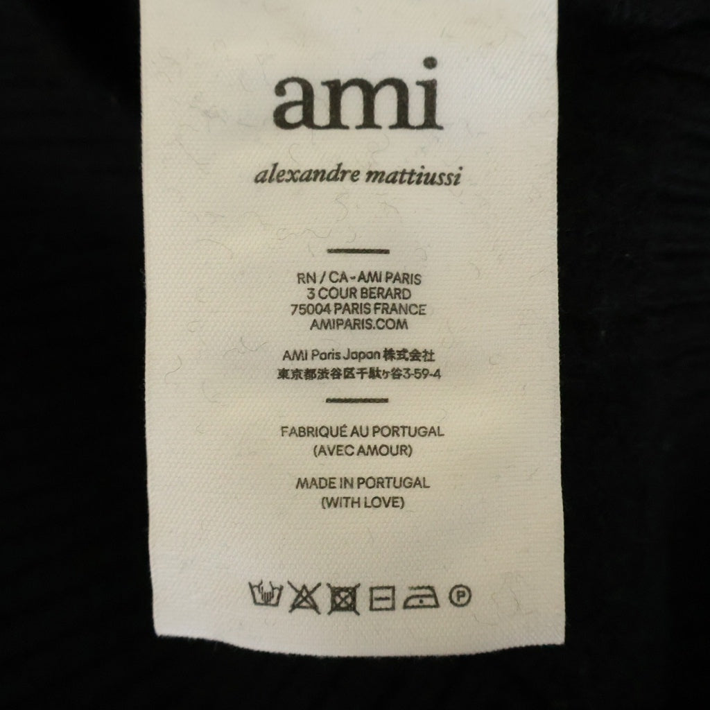 ami paris(アミパリス) ロゴニットカーディガン ブラック #S