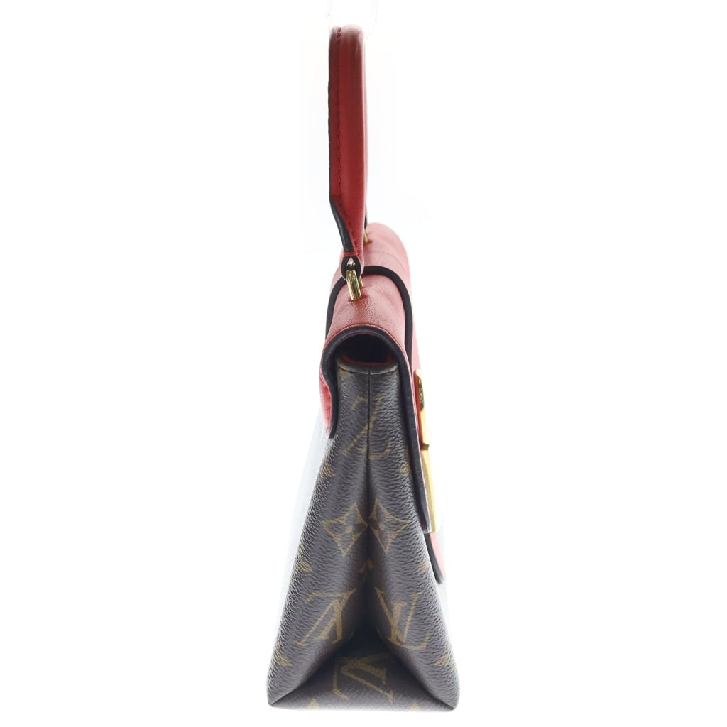 LOUIS VUITTON(ルイヴィトン) モノグラム ロッキーBB 2WAYハンドバッグ ショルダーバッグ ブラウン×レッド レザー×PVC M44322 ゴールド金具 レディース