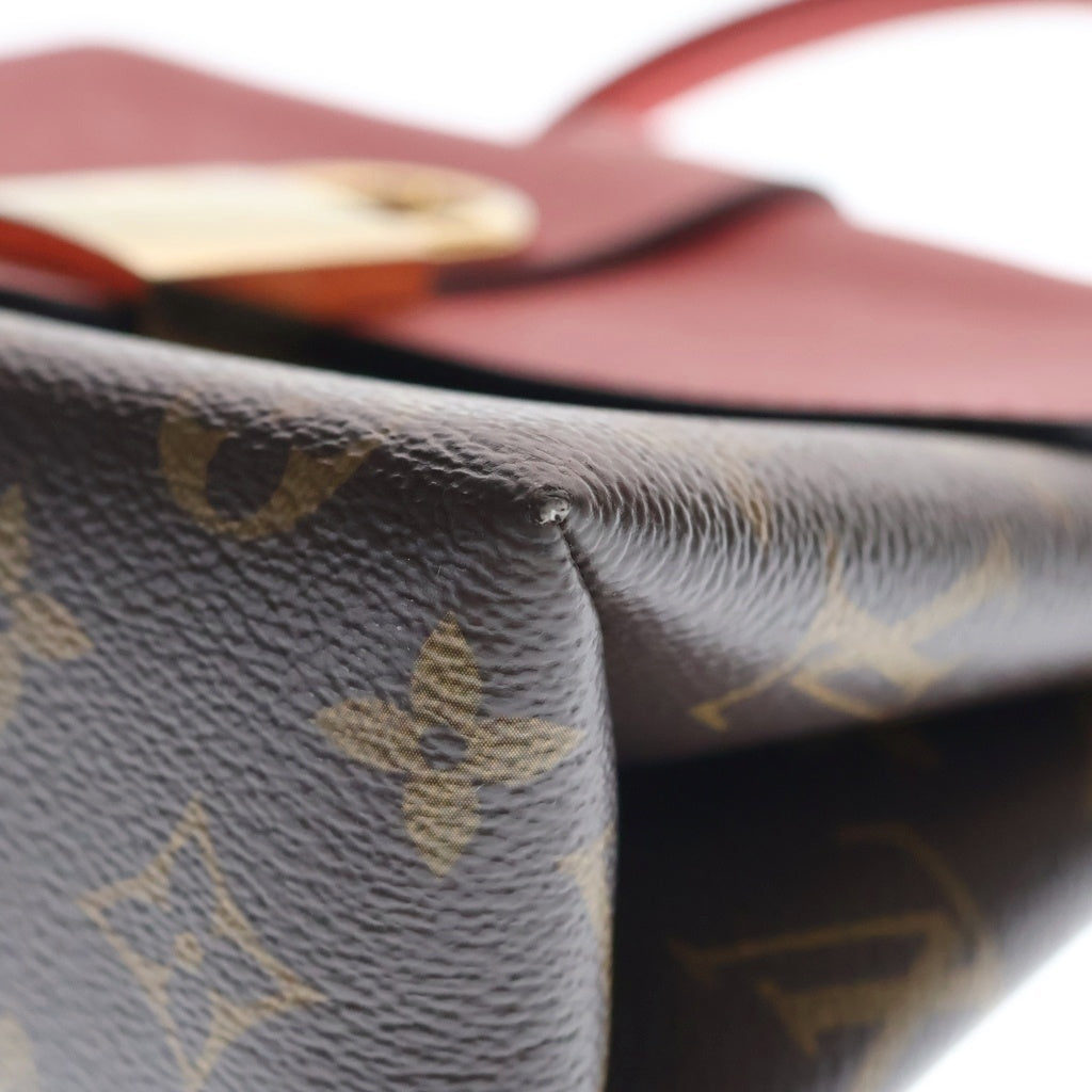 LOUIS VUITTON(ルイヴィトン) モノグラム ロッキーBB 2WAYハンドバッグ ショルダーバッグ ブラウン×レッド レザー×PVC M44322 ゴールド金具 レディース