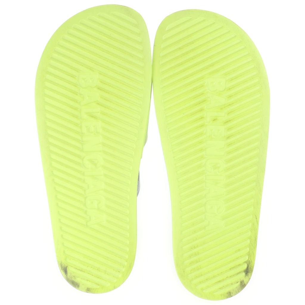 BALENCIAGA(バレンシアガ) POOL SLIDES プールスライド ロゴ ビーチサンダル ラバー イエロー