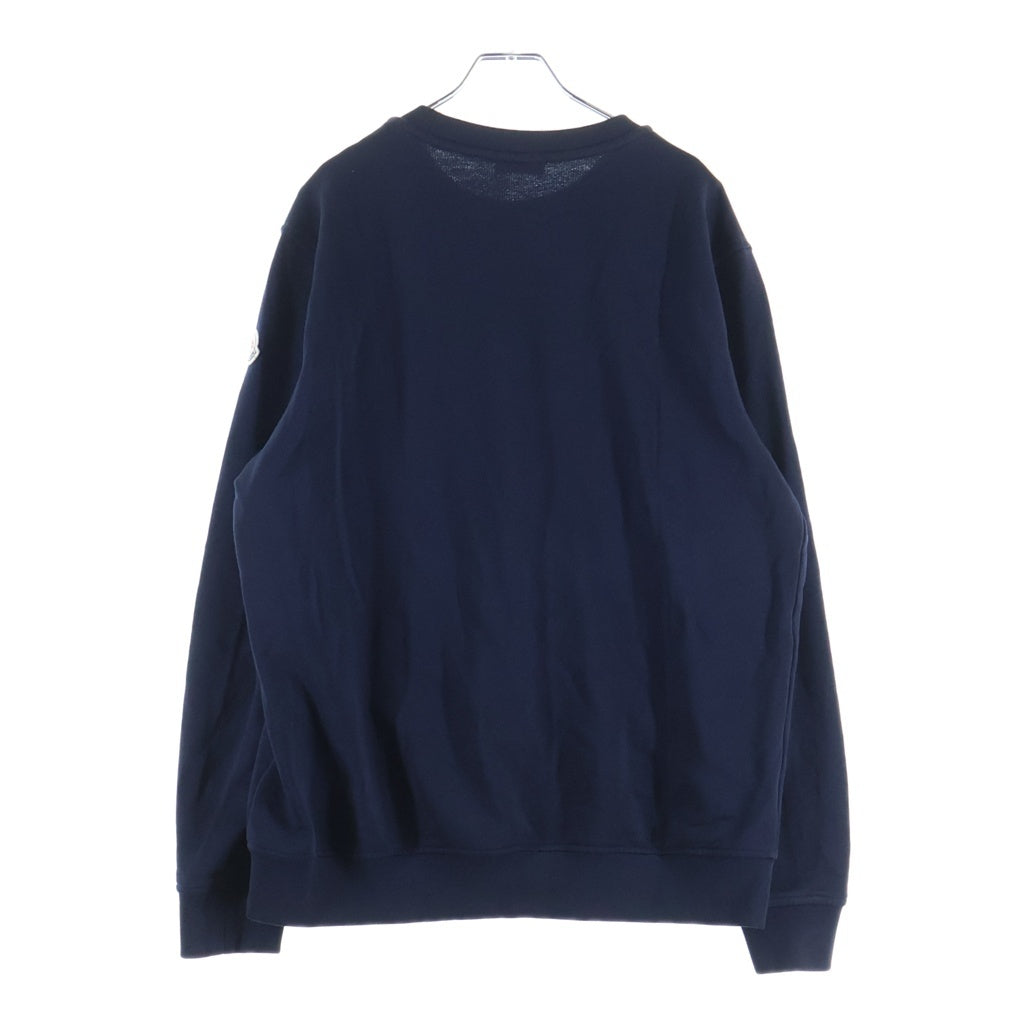 MONCLER(モンクレール) MAGLIA マグリア 素材切り替え スウェット トレーナー コットン ナイロン ロゴ刺繍 ネイビー H10918G00014