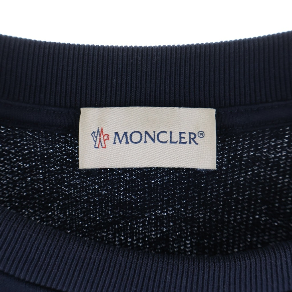 MONCLER(モンクレール) MAGLIA マグリア 素材切り替え スウェット トレーナー コットン ナイロン ロゴ刺繍 ネイビー H10918G00014